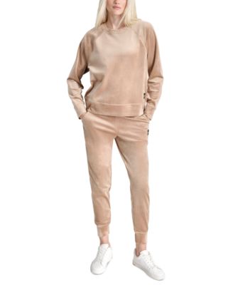 DKNY - Women's Platinum Velour Crewneck Sweatshirt