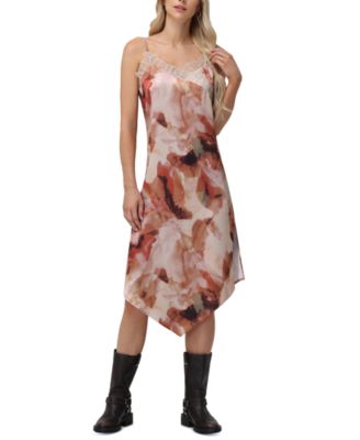 Frye - Women's Lace-Trimmed Asymmetrical Cami Dress