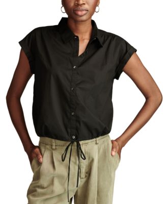 Lucky Brand - Women's Cotton Drawstring-Hem Shirt