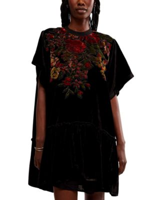 Free People - Women's Sweet Echoes Velvet Mini Dress