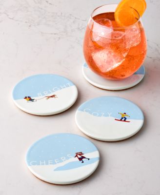 The Cellar - Holiday Ceramic Coasters, Set of 4