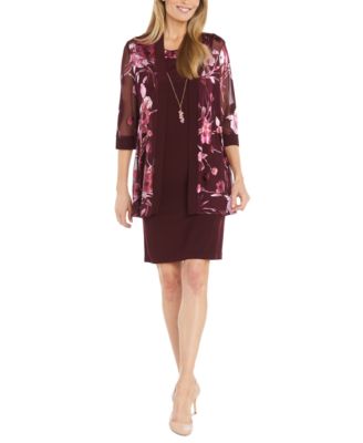 R & M Richards - Women's Attached-Necklace Jacket & Dress