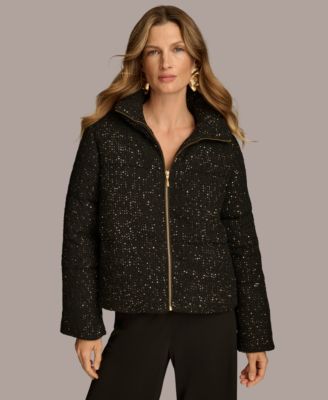 Donna Karan New York - Women's Micro-Sequin Puffer Jacket