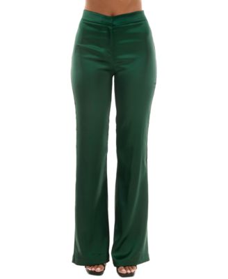 Alex & Sophia - Juniors' Wide-Leg Satin Pants