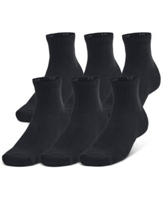 Under Armour - Men's Training Cotton 6-Pk. Moisture-Wicking Quarter Socks