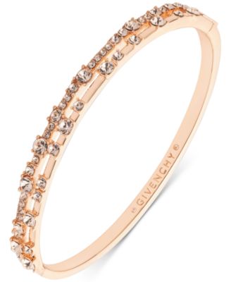 Givenchy - Multi Crystal Stone Two-Row Bangle Bracelet