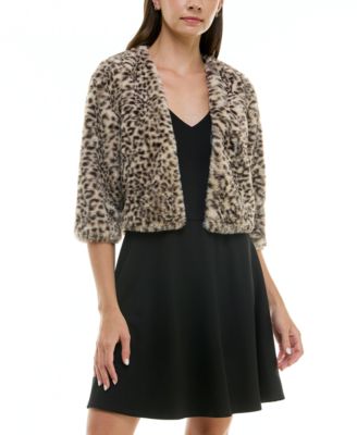 BCX - Juniors' Faux Fur Cropped Jacket