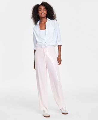On 34th - Women's Sequined High Rise Straight-Leg Pants