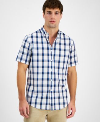 Club Room - Men's Dewall Regular-Fit Plaid Button-Down Shirt