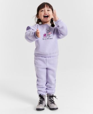 Epic Threads - Toddler Girls 2-Pc. Holiday Puppy Sweatshirt & Sweatpants Set