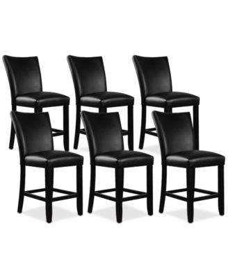 Furniture - Kellet 6 Pc. Faux Leather Counter Height Chair Set