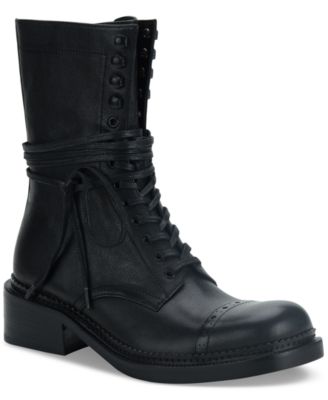 Jeffrey Campbell - London-Twn Lace-Up Block-Heel Combat Booties