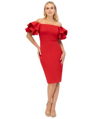 Eliza J - Women's Ruffled Off-The-Shoulder Dress