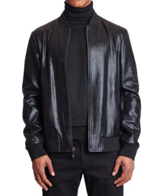 Paisley & Gray - Men's Hyde Faux-Leather Bomber Jacket