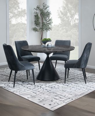 Furniture - Nerton 5 Pc. Dining Set (52" Round Table & 4 Side Chairs)