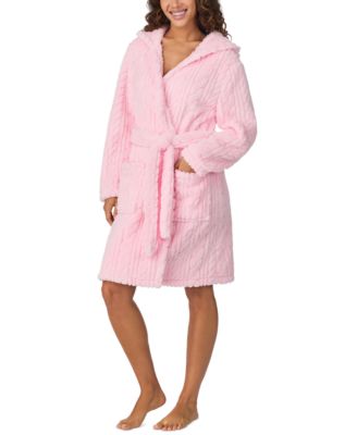 Cuddl Duds - Women's Hooded Long-Sleeve Wrap Robe