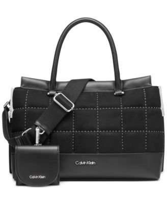 Calvin Klein - Bianca Medium Puffy Quilted Studded Satchel