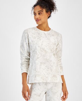 ID Ideology - Women's Bubble-Print Fleece Crewneck Pullover Top