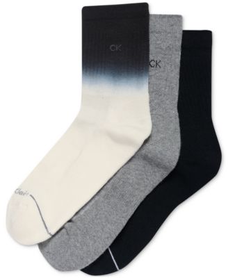 Calvin Klein - Women's Ombre Dyed Cushion Mid Crew Socks, Pack of 3