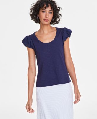 On 34th - Women's Bubble-Sleeve Scoop-Neck T-Shirt