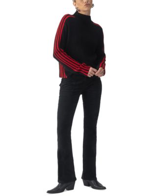 Sanctuary - Women's Striped Mock-Neck Long-Sleeve Sweater