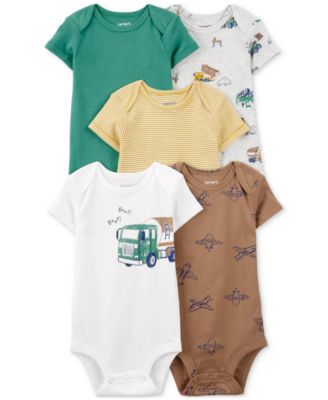 Carter's - Baby Construction Short-Sleeve Bodysuits, Pack of 5