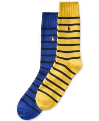 Polo Ralph Lauren - Men's 2-Pk. Bright Stripes Slack Socks