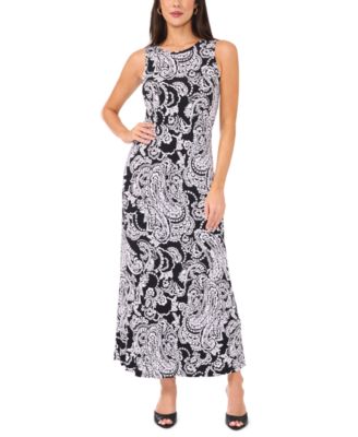 Vince Camuto - Women's Printed Keyhole Sleeveless Maxi Dress