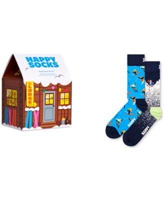 Happy Socks - Men's Skiing Chalet Socks Gift Set, Pack of 2