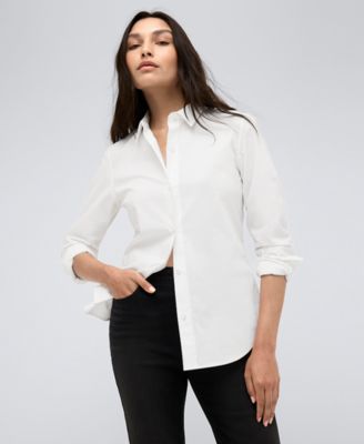 Kenneth Cole - Women's Fitted Button-Front Long-Sleeve Shirt