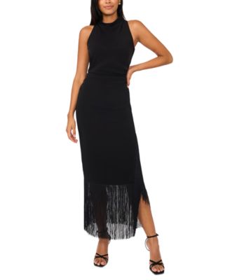 Parker - Women's Fringe-Trim Sleeveless Maxi Dress