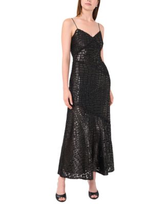Parker - Women's Metallic-Print Sleeveless Maxi Dress