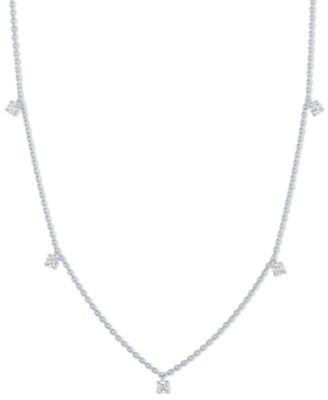 Forever Grown Diamonds - Lab-Grown Diamond 5 Drop Necklace (1/4 ct. t.w.) in Sterling Silver