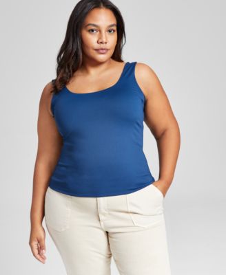 And Now This - Plus Size Scoop-Neck Sleeveless Top