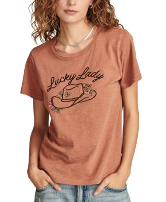 Lucky Brand - Women's Cotton Feelin' Lucky Classic Crewneck Tee