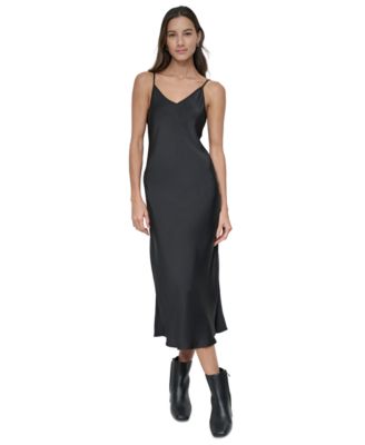 DKNY Jeans - Women's Washer Satin Bias Slip Dress