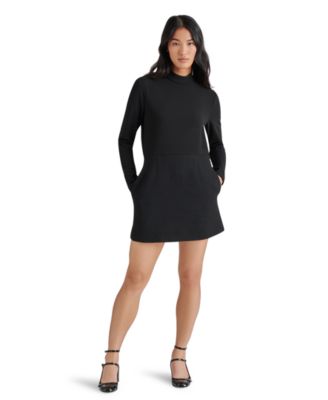 Steve Madden - Women's Ty Mixed-Media Long-Sleeve Dress