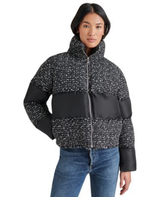 Steve Madden - Women's Snowdrop Tweed-Mix Puffer Jacket
