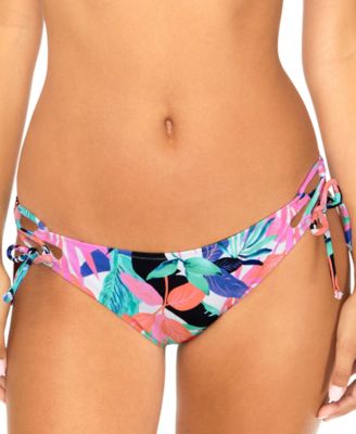 Raisins - Juniors' Printed Side-Tied Bikini Bottoms