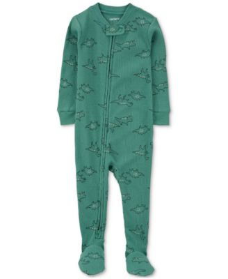 Carter's - Baby Boys 1-Piece Dinosaur-Print Thermal Footed Pajamas