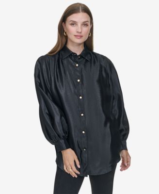 Halston - Women's Blouson-Sleeve Blouse