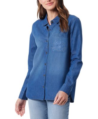 Gloria Vanderbilt - Women's Larissa Embellished Button Shirt