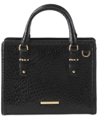 Brahmin - Cami Black Hematite Small Leather Satchel