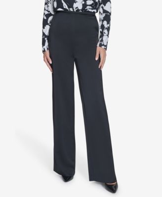 Halston - Women's Satin Wide-Leg Pants
