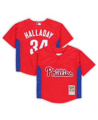 Mitchell & Ness - Toddler Roy Halladay Red Philadelphia Phillies Cooperstown Collection Mesh Batting Practice Jersey