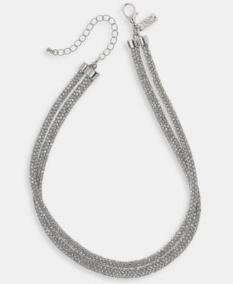 I.N.C. International Concepts - Pav&eacute; Layered Collar Necklace, 15-3/4"+ 3" extender