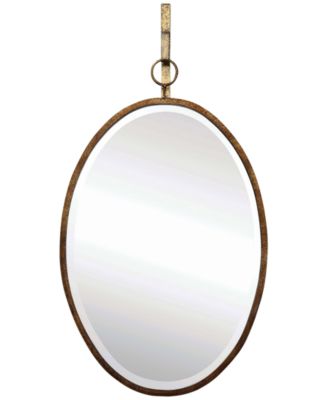 3R Studio - Metal Framed Oval Wall Mirror with Bracket