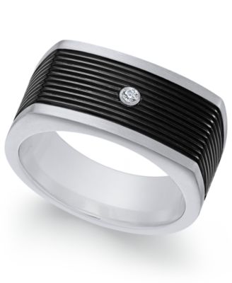 Sutton by Rhona Sutton - Men's Two-Tone Cubic Zirconia Ring