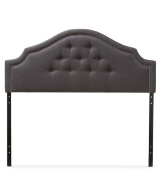 Furniture - Baxton Studio Cora Modern and Contemporary Fabric Upholstered Full Size Headboard, Quick Ship