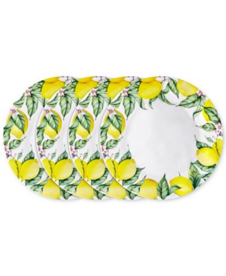 Q Squared - Limonata 4-Pc. Melamine 10.5" Dinner Plate Set